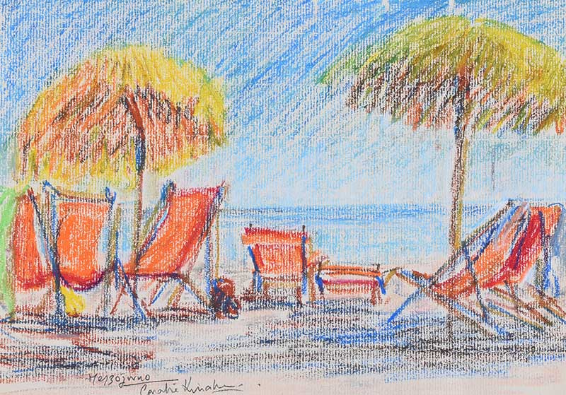 Coralie de Burgh Kinahan - MEZZOGIORNO, ITALY - Pastel on Paper - 8 x 11 inches - Signed