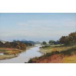 Frank Thornley - THE WINDING RIVER - Watercolour Drawing - 12 x 17 inches - Signed