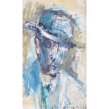 Con Campbell - PATRICK KAVANAGH - Oil on Board - 8 x 5 inches - Signed