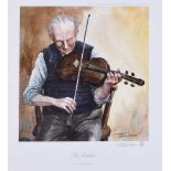 Conor Hamilton - THE FIDDLER - Limited Edition Coloured Print (270/950) - 11 x 10 inches - Signed