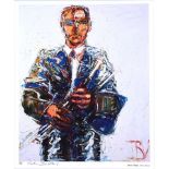 J.B. Vallely - JOHNNY DORAN - Limited Edition Coloured Print (111/150) - 14.5 x 12 inches - Signed