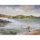 Darren Paul - TRANQUIL COAST INLET - Oil on Board - 12 x 16 inches - Signed