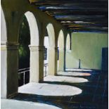 Sean Lorinyenko - ROMAN ARCHES OF TREVISO, NORTHERN ITALY - Watercolour Drawing - 7.5 x 7.5 inches -