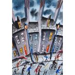 John Ormsby - HEAVY SHOWERS - Watercolour Drawing - 12 x 8 inches - Signed