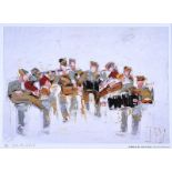 J.B. Vallely - THE PULSE OF MUSIC, II - Limited Edition Coloured Print (76/150) - 14 x 19 inches -