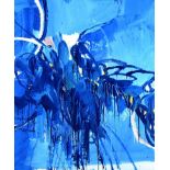 Irish School - ABSTRACT BLUE - Oil on Canvas - 47 x 39 inches - Unsigned