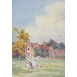 Coralie de Burgh Kinahan - LUCAS GREEN MANOR - Watercolour Drawing - 10 x 7 inches - Unsigned