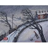 James Downie - BLUSTERY EVENING - Oil on Board - 11 x 14 inches - Signed