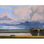 John F. Skelton - SKY FEST, BOYNE VALLEY - Oil on Board - 12 x 16 inches - Signed