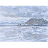 Coralie de Burgh Kinahan - CHILEAN SEASCAPE - Watercolour Drawing - 12 x 15.5 inches - Signed