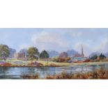 Hamilton Sloan - HILLSBOROUGH LAKE - Watercolour Drawing - 10 x 20 inches - Signed