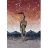 Kevin Meehan - TRIBESWOMAN - Mixed Media - 14 x 9.5 inches - Signed
