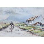 Francis J. Walker - ERRIGAL, COUNTY DONEGAL - Watercolour Drawing - 10 x 14 inches - Signed