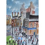 John Ormsby - PUB NIGHT - Watercolour Drawing - 12 x 8 inches - Signed