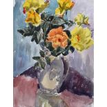 Robert Taylor Carson - STILL LIFE ROSES - Watercolour Drawing - 20 x 15 inches - Signed