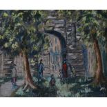 Gladys Maccabe, HRUA - ST STEPHEN'S GREEN, DUBLIN - Oil on Board - 12 x 14 inches - Signed