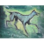 Con Campbell - LURCHER - Oil on Board - 5.5 x 7.5 inches - Signed