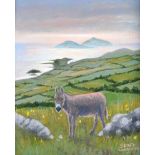 Sean Loughrey - KERRY DONKEY - Oil on Board - 12 x 10 inches - Signed