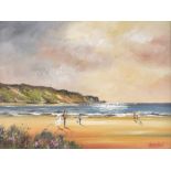 Darren Paul - KILLAHOEY BEACH, DONEGAL - Oil on Board - 12 x 16 inches - Signed