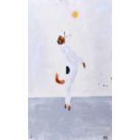 Jeff Adams - JUMPING JACK RUSSELL - Oil on Canvas - 34.5 x 21 inches - Signed in Monogram