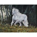 E.G. MacCandless - RUNNING FREE - Oil on Board - 12 x 16 inches - Signed