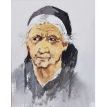 Robert D. Beattie - WOMAN FROM CYPRUS - Watercolour Drawing - 11 x 9 inches - Signed
