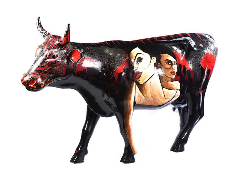 Terry Bradley - CAFE MILANO - Moulded Fibreglass Sculpture - 56 x 92 inches - Signed