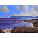 David Overend - WHITE PARK BAY, COUNTY ANTRIM - Coloured Print - 6 x 8 inches - Signed