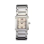 PATEK PHILIPPE DIAMOND-SET STAINLESS STEEL LADY'S WRIST WATCH