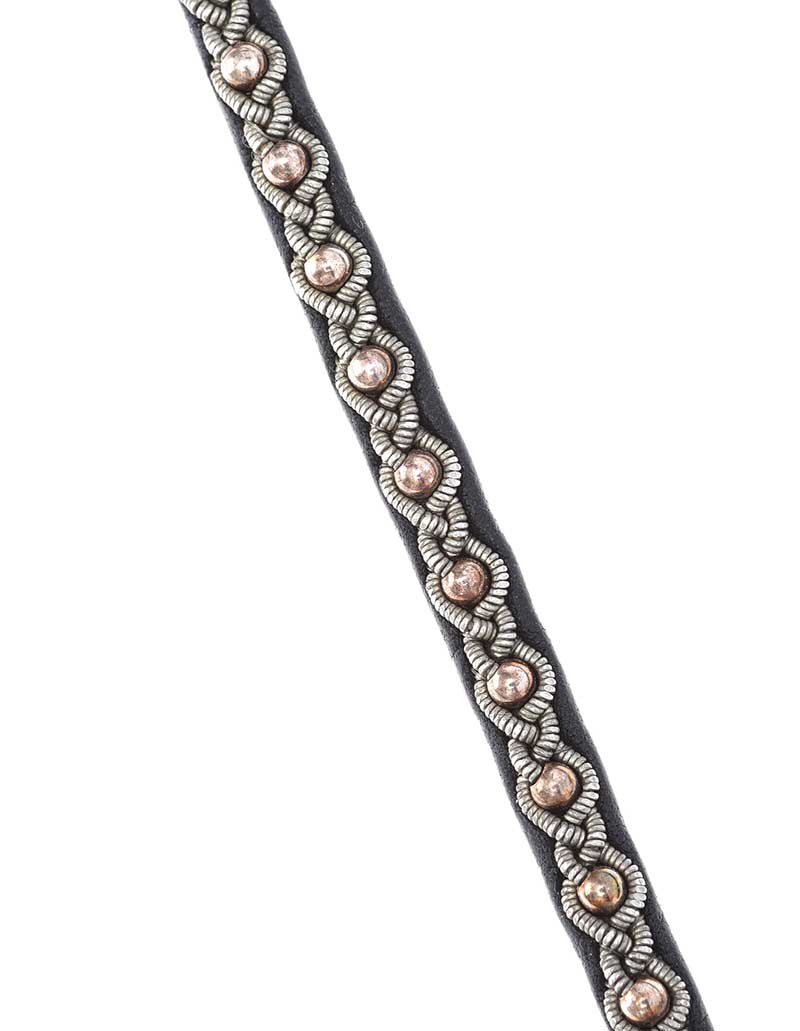 MARIA RUTMAN BRAIDED PEWTER LEATHER BRACELET - Image 4 of 4