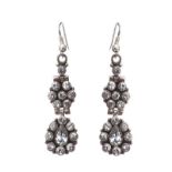 STERLING SILVER QUARTZ CHANDELIER EARRINGS