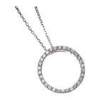 18CT WHITE GOLD DIAMOND 'CIRCLE OF LIFE' PENDANT