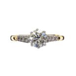 18CT GOLD DIAMOND SOLITAIRE RING