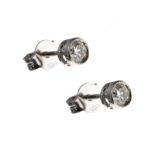 18CT WHITE GOLD DIAMOND STUD EARRINGS