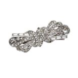 1930'S DOUBLE CLIP DUET PASTE BROOCH