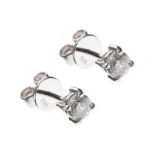 18CT WHITE GOLD DIAMOND STUD EARRINGS