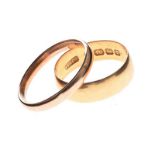 TWO 18CT GOLD RINGS