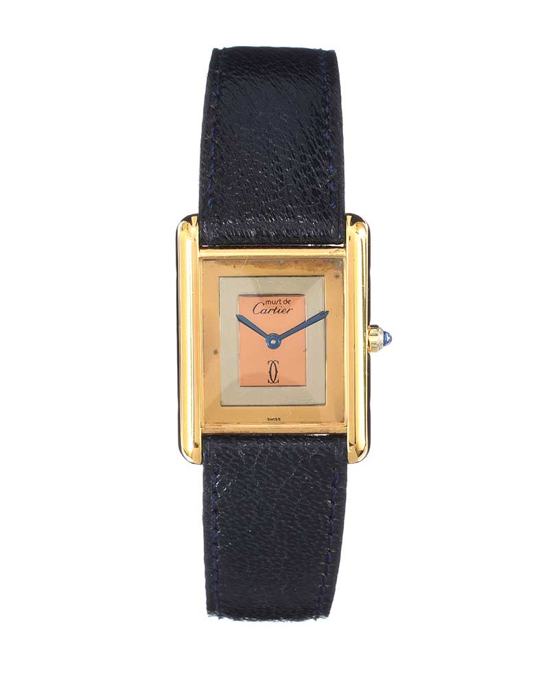 MUST DE CARTIER GOLD-PLATED STERLING SILVER UNISEX WRIST WATCH - Image 2 of 3