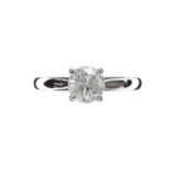 9CT WHITE GOLD DIAMOND SOLITAIRE RING