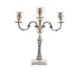 ADAMS STYLE SILVER CANDELABRUM