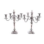 PAIR OF VICTORIAN EPNS CANDELABRAS