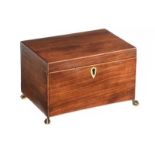 GEORGIAN MAHOGANY TEA CADDY