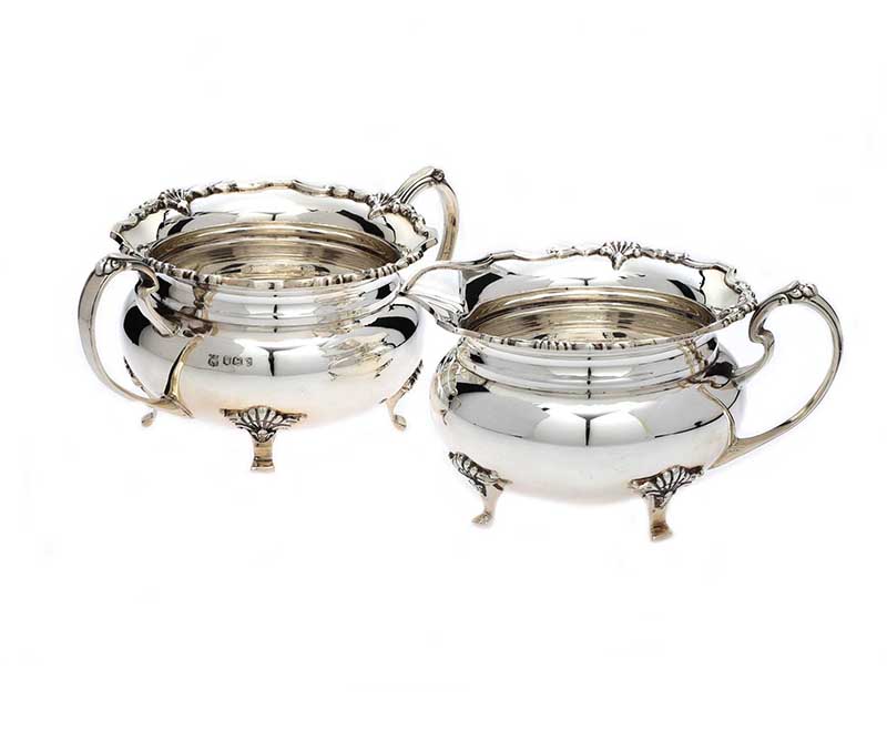 FOUR PIECE SILVER TEA SET - Image 4 of 5