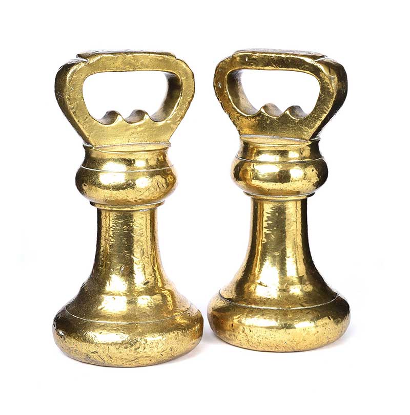 SET OF VICTORIAN BRASS BELL WEIGHTS - Image 3 of 4