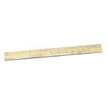 BONE & MAHOGANY MONEY CALCULATING RULER