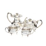 FOUR PIECE SILVER TEA SET