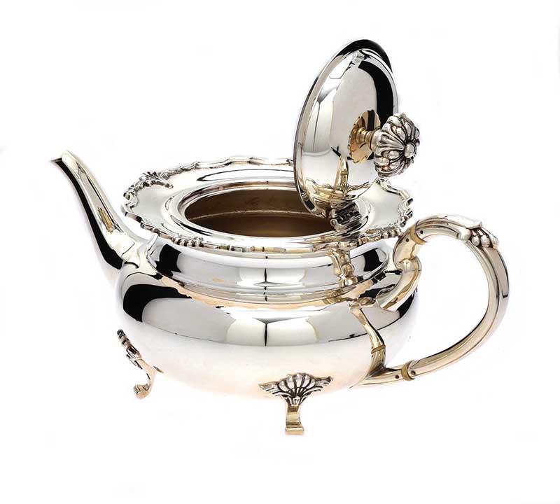 FOUR PIECE SILVER TEA SET - Image 3 of 5