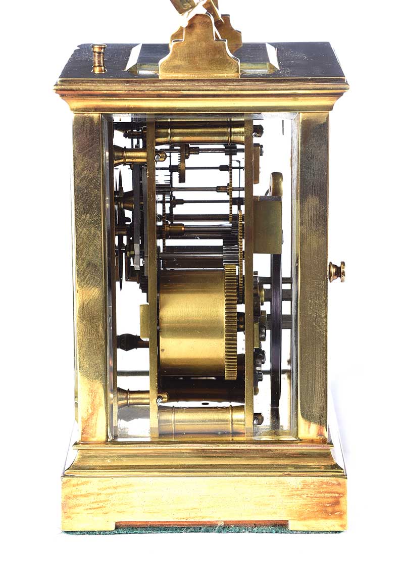 FRENCH BRASS REPEATER CARRIAGE CLOCK - Image 5 of 6