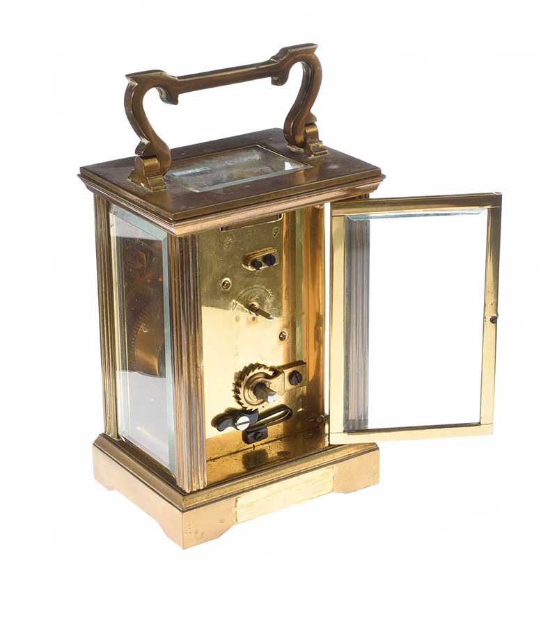 BRASS CARRIAGE CLOCK - Image 4 of 5