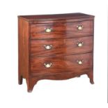 GEORGIAN MAHOGANY CHEST OF DRAWERS